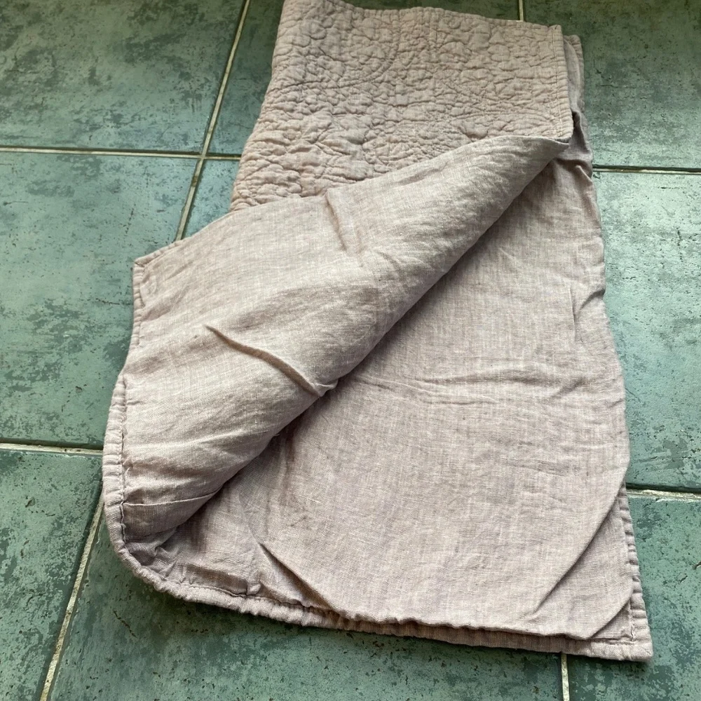 Pottery Barn Belgium Flax Linen Floral Sham